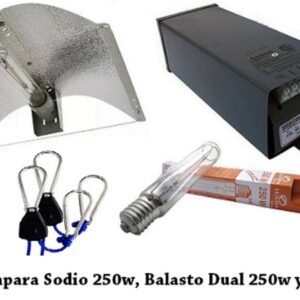 Kit Cultivo Indoor Sodio 250w Aguila Balasto Dual Poleas y Cableado