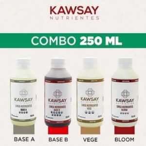 Kit Nutrientes Kawsay Veg Flora 250ml Hidroponia Sustrato-Consulta por pago en efectivo o transferencia