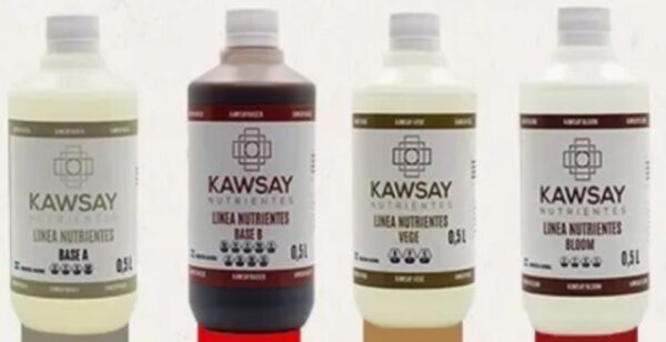 Kit Nutrientes Kawsay Veg Flora 500ml Hidroponia Sustrato