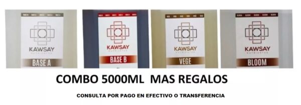 Combo Kawsay 5 litros-CONSULTA POR PAGO EN EFECTIVO O TRANSFERENCIA-